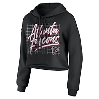 Sweat à capuche court noir Atlanta Falcons de la marque WEAR by Erin Andrews pour femme