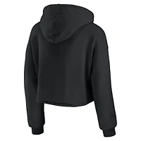 Women's WEAR by Erin Andrews Black Atlanta Falcons Domestic Cropped Pullover Hoodie