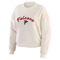 Ensemble de détente pour femme WEAR by Erin Andrews composé d'un t-shirt à manches longues et pantalon en tricot côtelé Oatmeal Atlanta Falcons