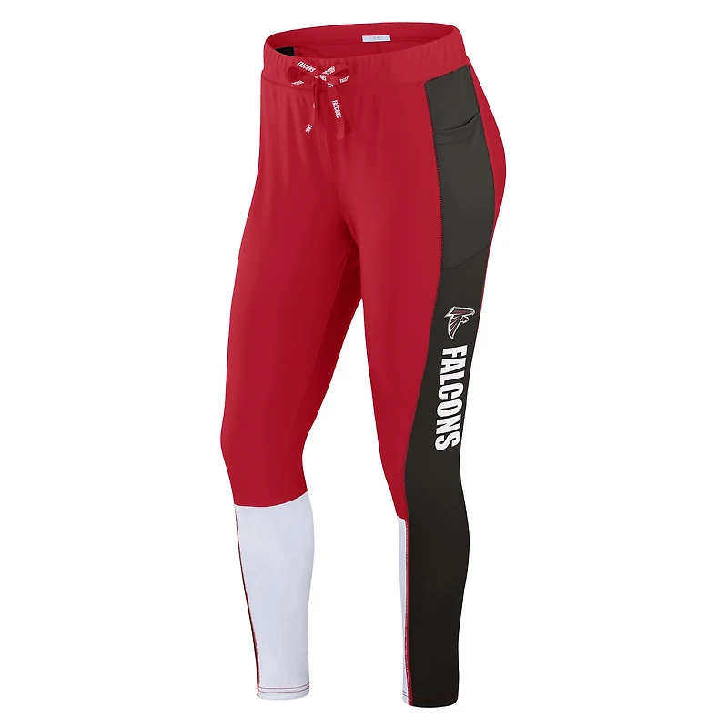 Women's WEAR by Erin Andrews Red/Black Atlanta Falcons Color-Block Leggings