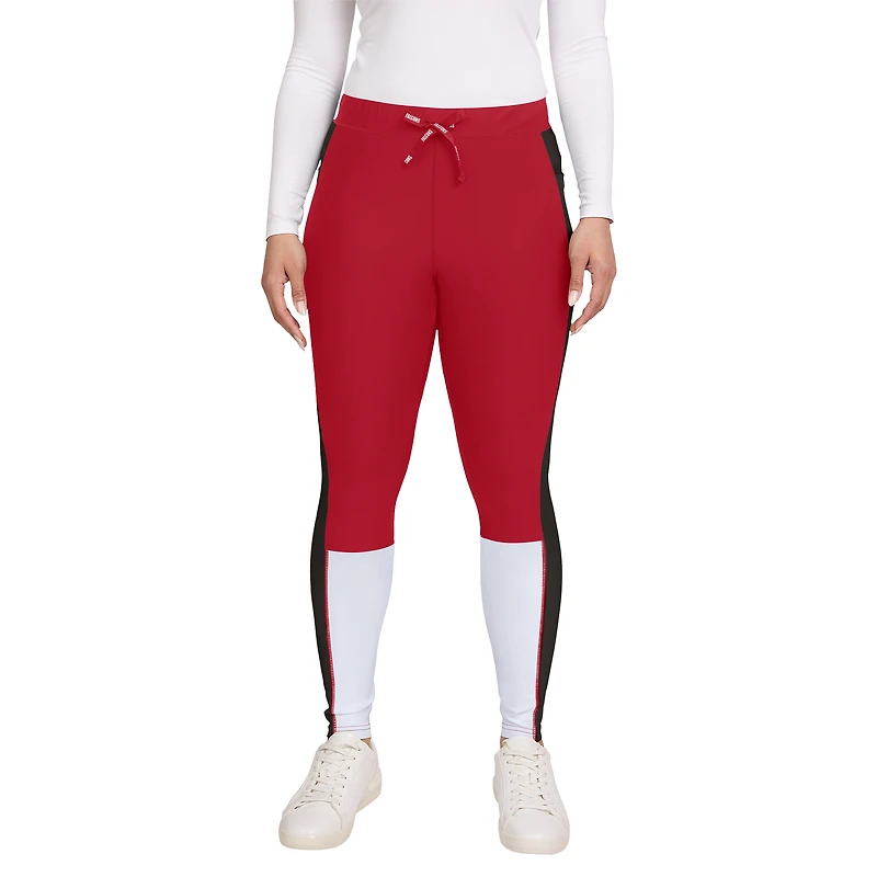 Women's WEAR by Erin Andrews Red/Black Atlanta Falcons Color-Block Leggings