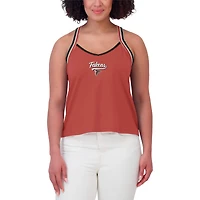 Women's WEAR by Erin Andrews Red Atlanta Falcons Cross Strap Tri-Blend Tank Top