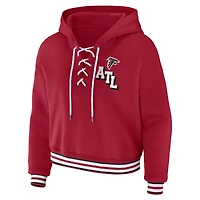 Sweat à capuche lacets rouge Atlanta Falcons pour femme WEAR by Erin Andrews
