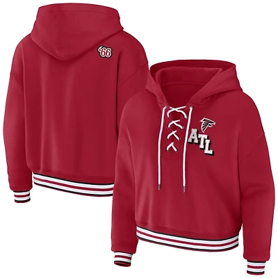 Sweat à capuche lacets rouge Atlanta Falcons pour femme WEAR by Erin Andrews
