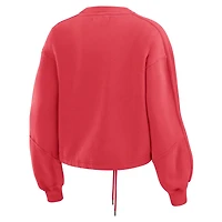 Ensemble de détente pour femme WEAR by Erin Andrews composé d'un t-shirt à manches longues et short en molleton délavé rouge des Falcons d'Atlanta