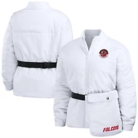 Doudoune zippée entièrement repliable blanche WEAR by Erin Andrews pour femme des Atlanta Falcons