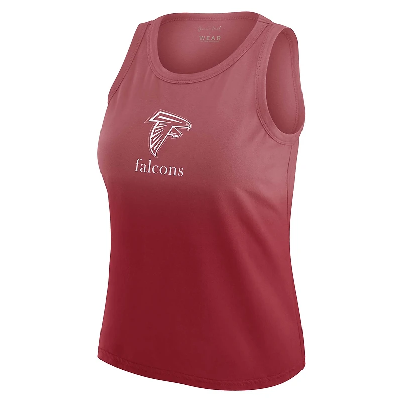 Débardeur ombré Scarlet Atlanta Falcons pour femme WEAR by Erin Andrews x Gracie Hunt