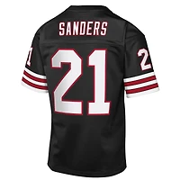 Maillot rétro noir Mitchell & Ness Deion Sanders des Falcons d'Atlanta 1992 pour jeunes