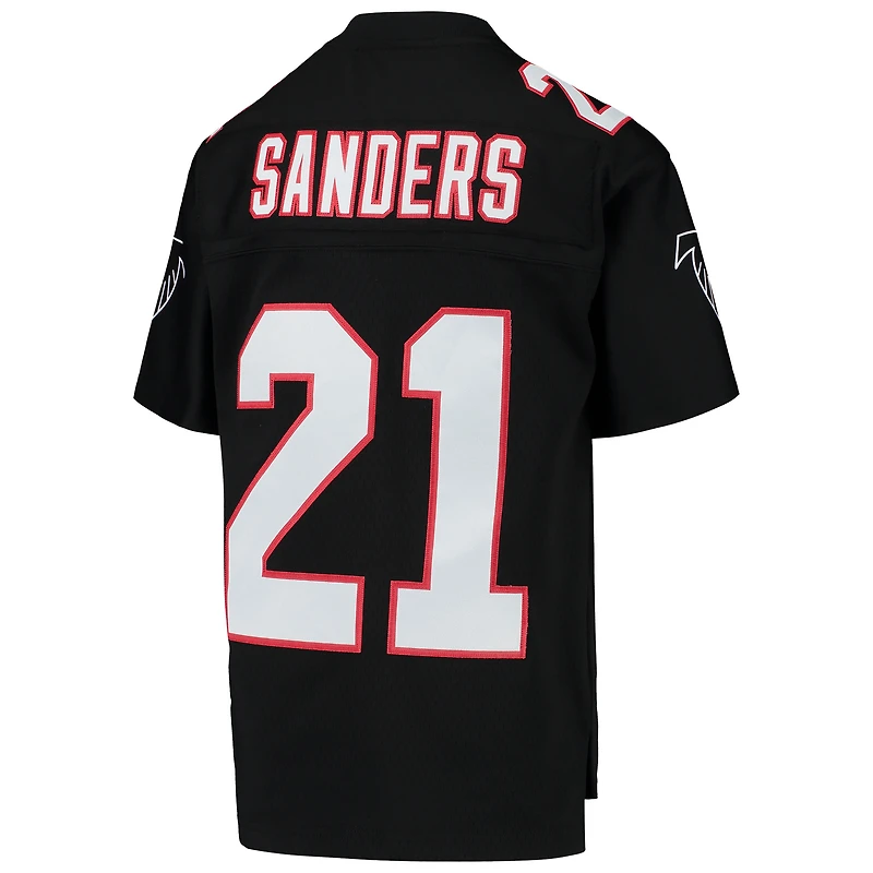 Jeunes Mitchell & Ness Deion Sanders Noir Atlanta Falcons 1992 Legacy Joueur à la retraite Maillot