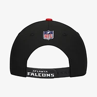 Casquette snapback New Era noire et rouge Atlanta Falcons 2026 NFL Draft pré-courbée pour jeunes