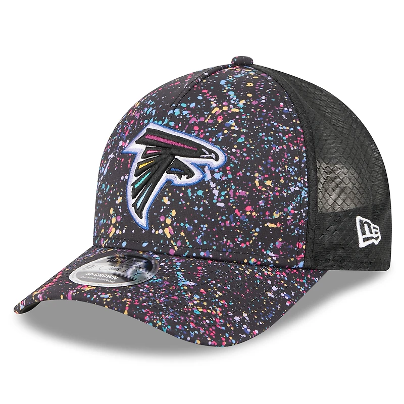 Youth New Era Black Atlanta Falcons 2025 NFL Crucial Catch 9FORTY Adjustable Hat