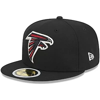 Casquette ajustée 59FIFTY Main des Falcons d'Atlanta New Era noire pour jeune