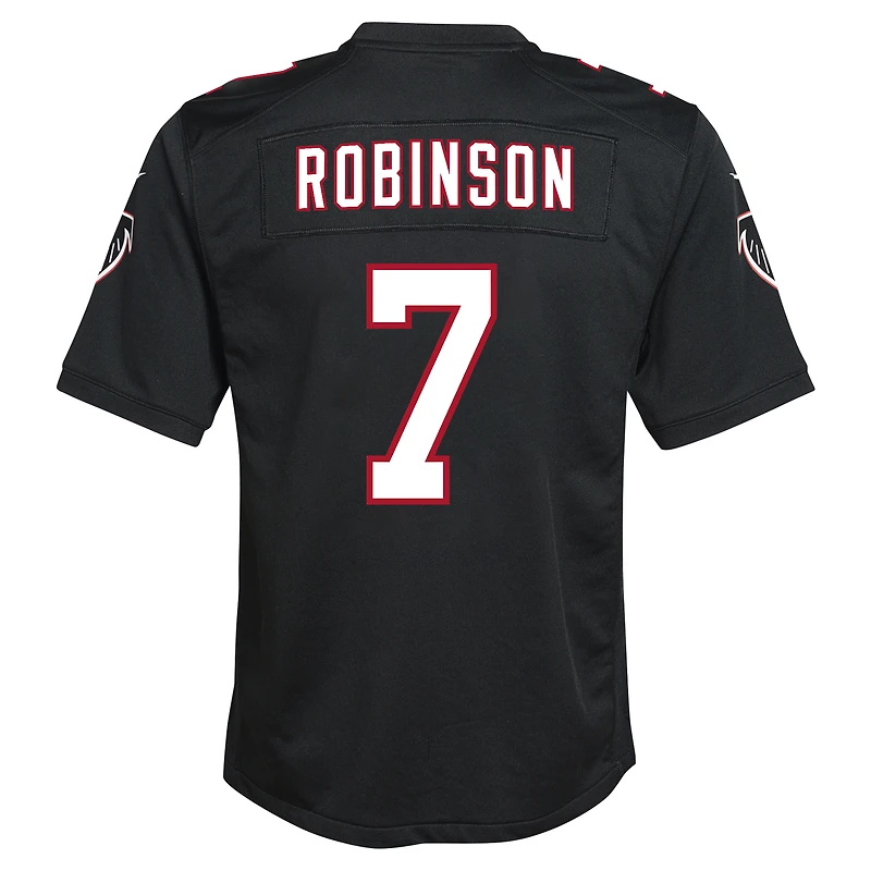 Maillot de match Nike Bijan Robinson noir pour jeune des Falcons d'Atlanta