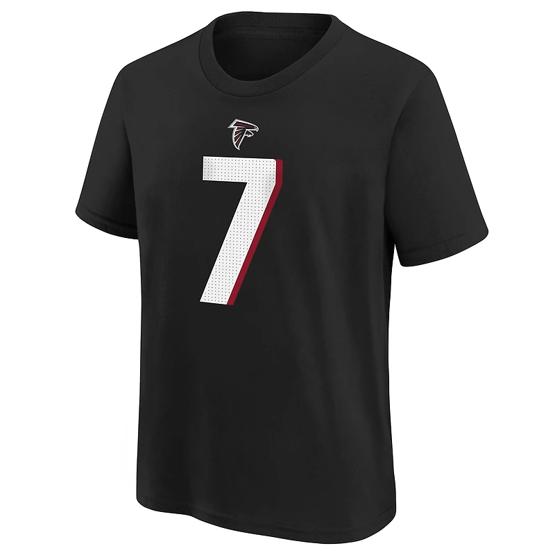 T-shirt avec nom et numéro du joueur Nike Bijan Robinson pour jeune Atlanta Falcons 2023 NFL Draft First Round Pick