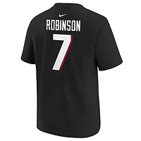 T-shirt avec nom et numéro du joueur Nike Bijan Robinson pour jeune Atlanta Falcons 2023 NFL Draft First Round Pick