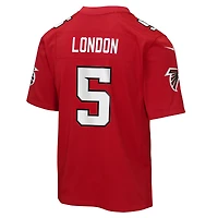 Maillot de match Nike Drake London rouge des Falcons d'Atlanta pour jeunes