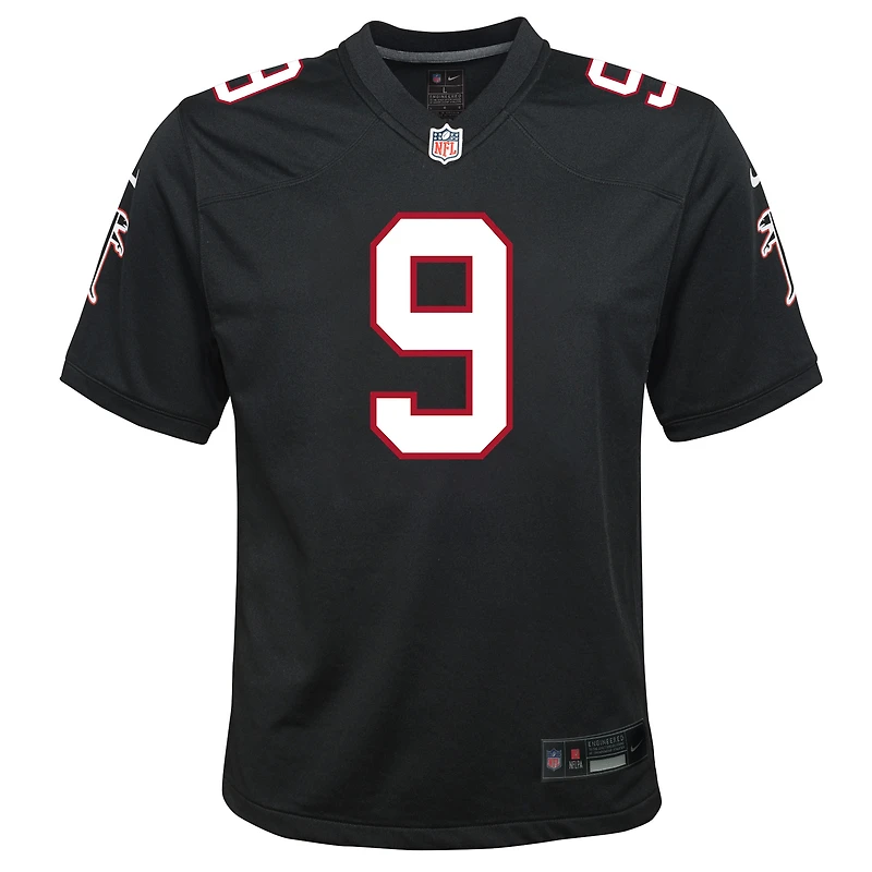 Maillot Nike Michael Penix Jr. noir pour jeune des Atlanta Falcons, match alternatif