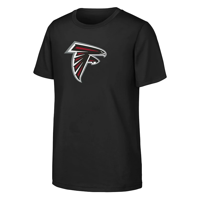T-shirt noir pour jeunes Outerstuff Atlanta Falcons avec logo principal