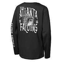 T-shirt à manches longues noir Atlanta Falcons Rumble pour jeunes Outerstuff