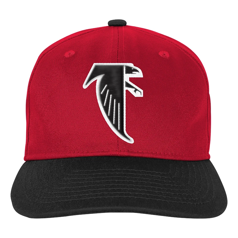 Casquette ajustable rétro rouge des Falcons d'Atlanta pour jeunes Outerstuff