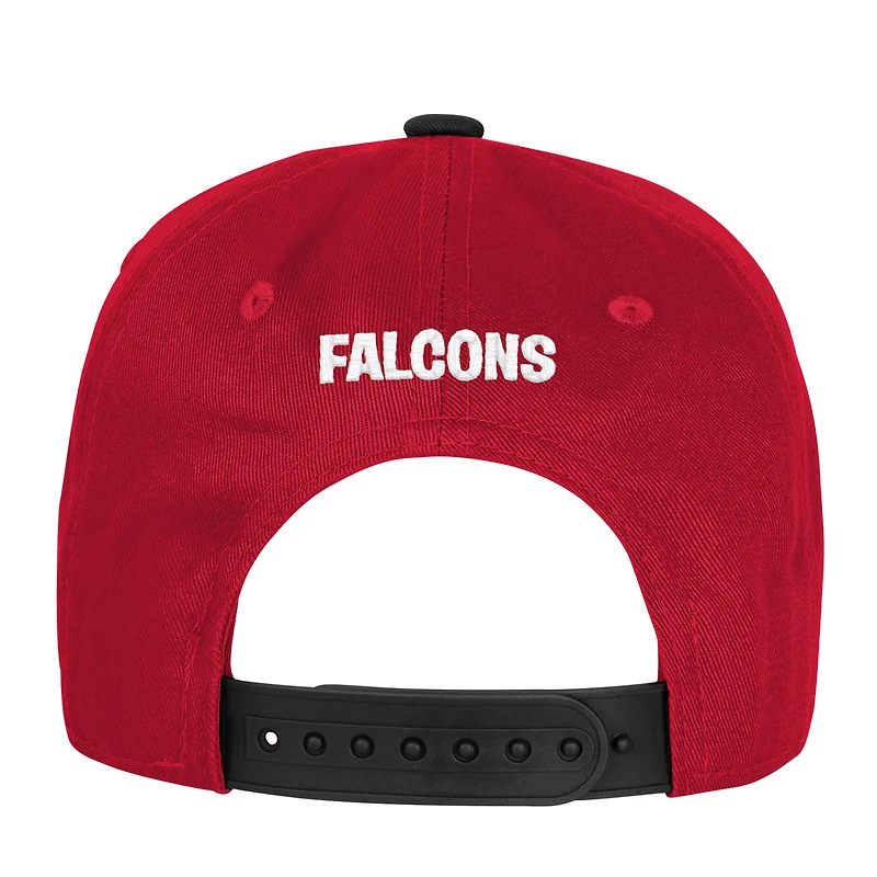 Casquette ajustable rétro rouge des Falcons d'Atlanta pour jeunes Outerstuff
