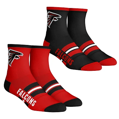 Youth Rock Em Socks  Atlanta Falcons 2-Pack Multi Stripe Quarter Socks Set