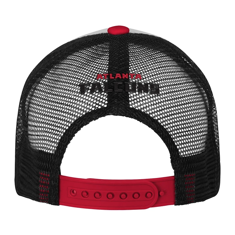 Youth White/Red Atlanta Falcons Essentials Trucker Adjustable Hat