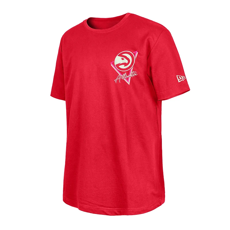 New Era Red Atlanta Hawks Glow-in-the-Dark T-Shirt