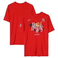 Atlanta Hawks Team-Issued Red Nike T-Shirt from the 2026 NBA Playoffs