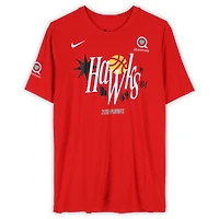 Atlanta Hawks Team-Issued Red Nike T-Shirt from the 2026 NBA Playoffs