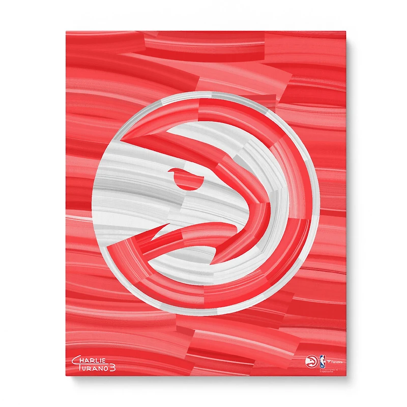Atlanta Hawks 16 "x 20" embelli Giclée Print par Charlie Turano III