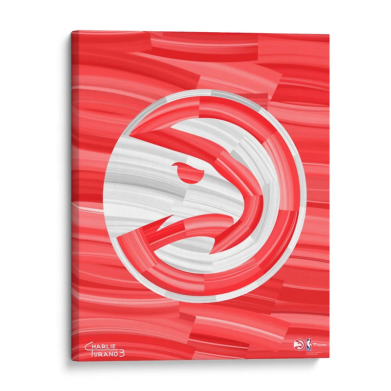 Atlanta Hawks 16 "x 20" embelli Giclée Print par Charlie Turano III