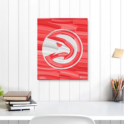 Atlanta Hawks 16 "x 20" embelli Giclée Print par Charlie Turano III