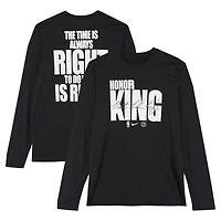 Atlanta Hawks Team-Issued Black "MLK" Long Sleeve T-Shirt from the 2025-26 NBA Season