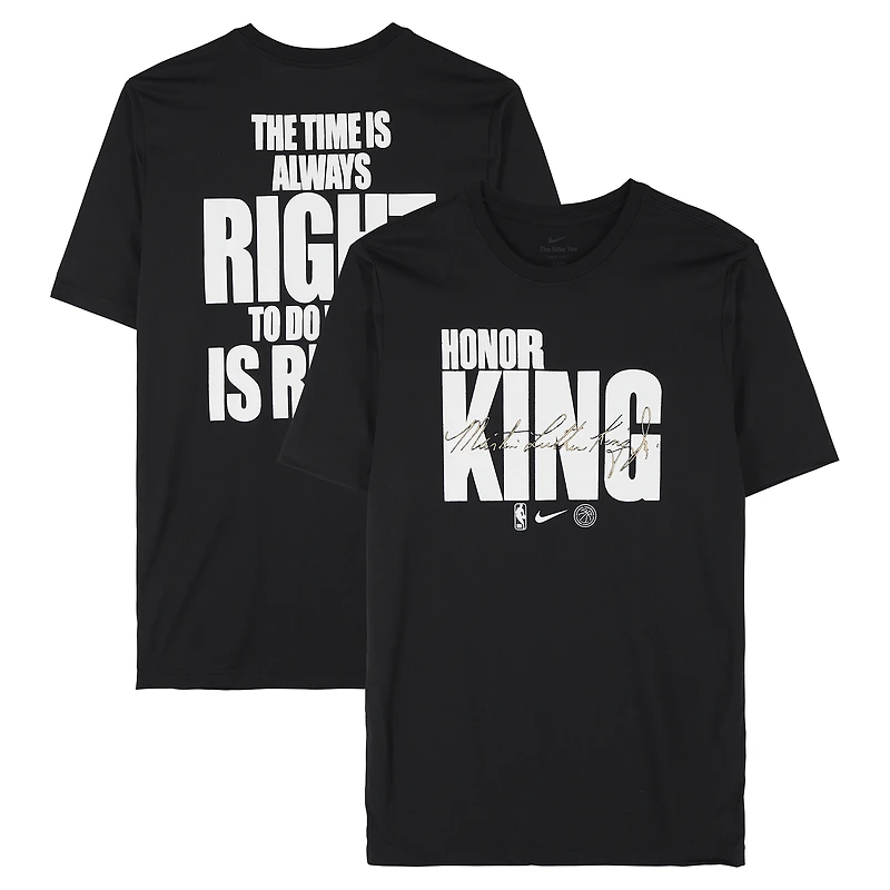 T-shirt noir « MLK » officiel des Atlanta Hawks pour la saison NBA 2025-2026