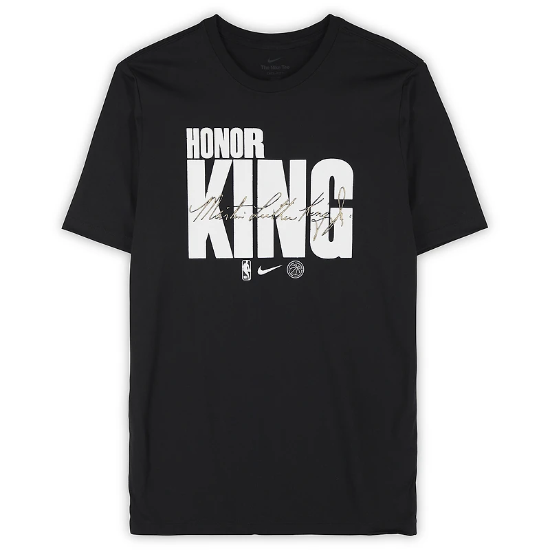 Atlanta Hawks Team-Issued Black "MLK" T-Shirt from the 2025-26 NBA Season