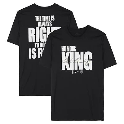 Atlanta Hawks Team-Issued Black "MLK" T-Shirt from the 2025-26 NBA Season