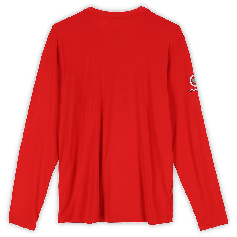 Atlanta Hawks Team-Issued Red Nike Long Sleeve T-Shirt from the 2026 NBA Playoffs - LT