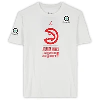 T-shirt blanc Jordan Brand officiel des Atlanta Hawks pour la NBA Cup de saison 2025-2026