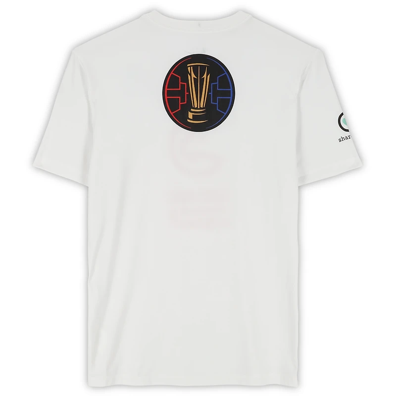 T-shirt blanc Jordan Brand officiel des Atlanta Hawks pour la NBA Cup de saison 2025-2026