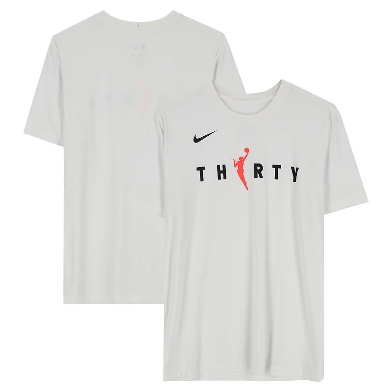 T-shirt blanc à manches courtes officiel des Atlanta Hawks (WNBA, saison 2025-2026) - Taille L