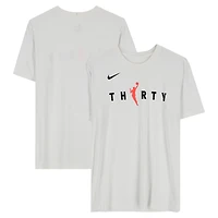 T-shirt blanc à manches courtes officiel des Atlanta Hawks (WNBA, saison 2025-2026) - Taille L