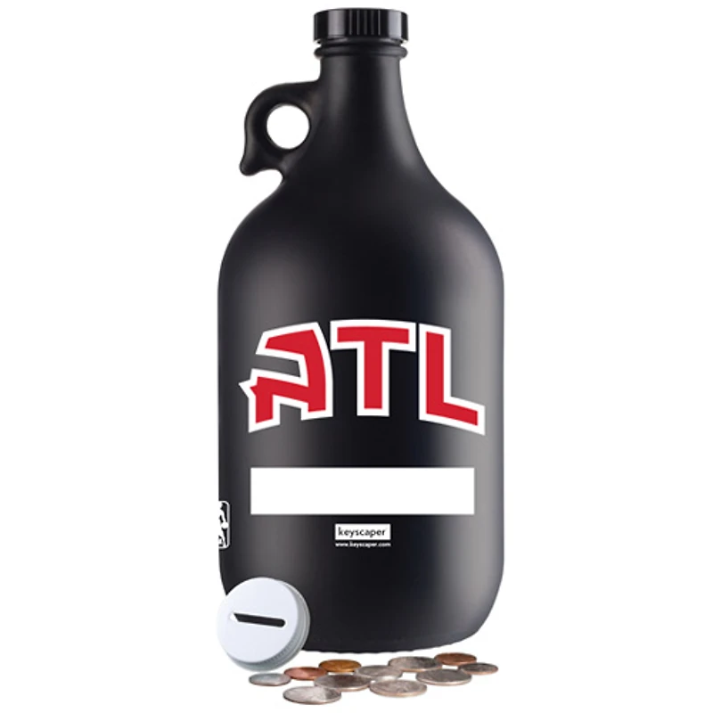 Pichet en silex noir avec finition mate de 64 oz des Hawks d'Atlanta
