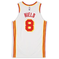 Buddy Hield Atlanta Hawks Game-Used #8 White Nike Jersey vs. Brooklyn Nets on April 3, 2026 - Size 50+4