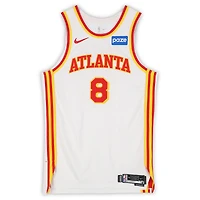 Buddy Hield Atlanta Hawks Game-Used #8 White Nike Jersey vs. Brooklyn Nets on April 3, 2026 - Size 50+4