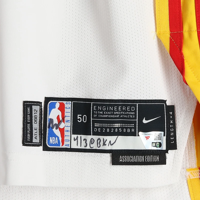 Buddy Hield Atlanta Hawks Game-Used #8 White Nike Jersey vs. Brooklyn Nets on April 3, 2026 - Size 50+4