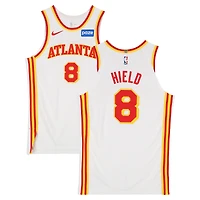 Buddy Hield Atlanta Hawks Game-Used #8 White Nike Jersey vs. Brooklyn Nets on April 3, 2026 - Size 50+4