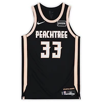 Caleb Houstan Atlanta Hawks Game-Used #33 Black Nike City Edition Jersey vs. Boston Celtics on January 17, 2026 - Size 50+4