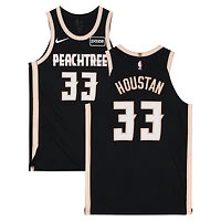 Caleb Houstan Atlanta Hawks Game-Used #33 Black Nike City Edition Jersey vs. Boston Celtics on January 17, 2026 - Size 50+4