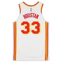 Caleb Houstan Atlanta Hawks Game-Used #33 White Nike Jersey vs. Brooklyn Nets on April 3, 2026 - Size 50+4